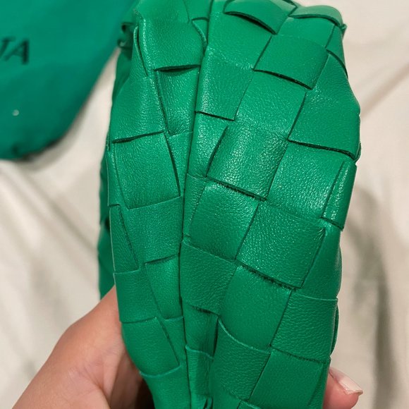 Bottega Veneta mini Jodie Leather bag parakeet green color Intrecciato design - Picture 7 of 12